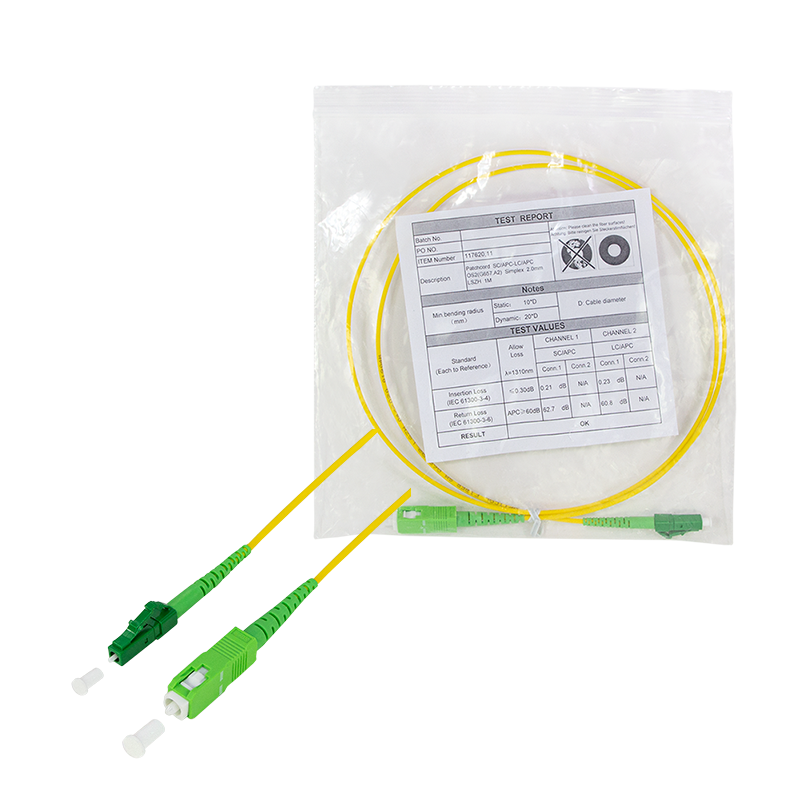 Fiber optic simplex patch cable OS2, SC/APC to LC/APC, 40 m — 7