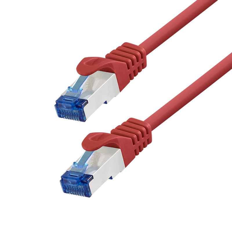 Ultraflex Cat.6A S/FTP patch cable, red, 1 m