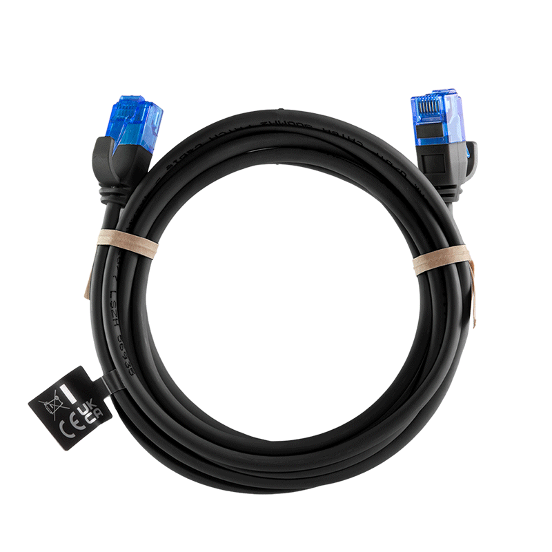 Cat.6A Slim U/UTP LSZH patch cable, black, 15 m — 5