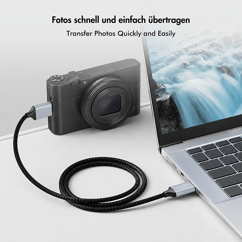 Kabel USB 3.2 Gen 1 USB-C do Micro-USB, 5 Gbit/s, 2 m — 4