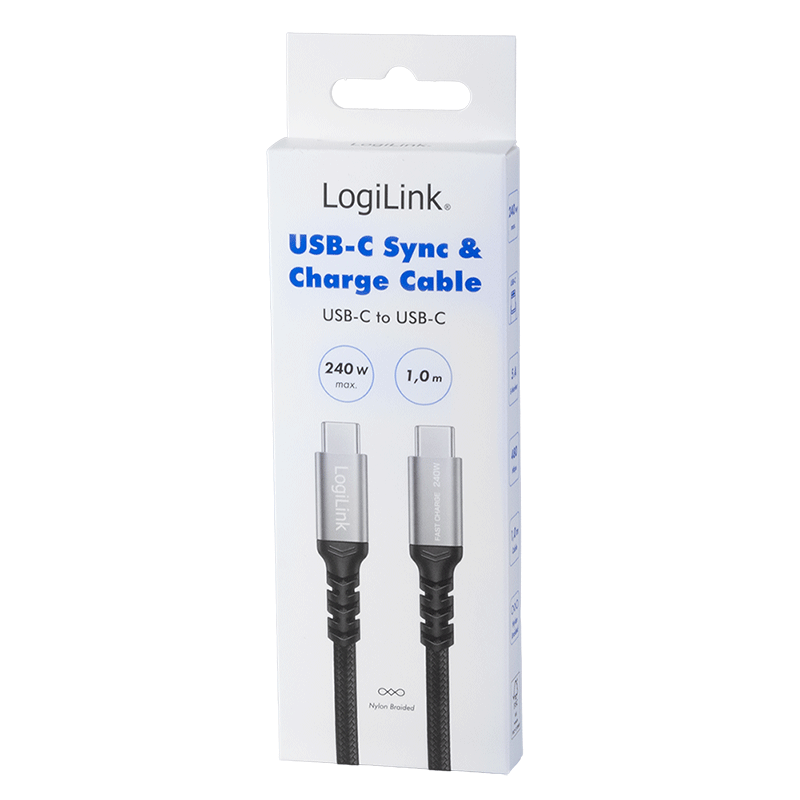 USB 2.0 USB-C to USB-C cable, 240 W, 1 m — 7
