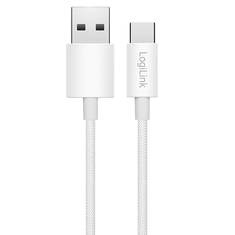 Kabel USB 2.0 USB-A do USB-C, 60 W, biały, 0,15 m — 3
