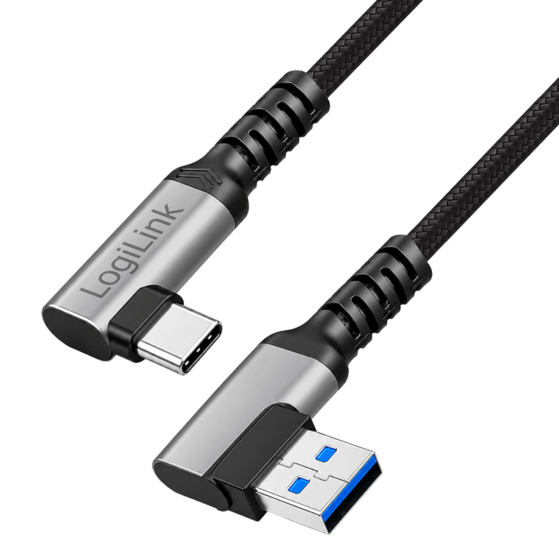 Kabel USB 3.2 Gen 1 USB-A–USB-C, kątowy, 1,5 m
