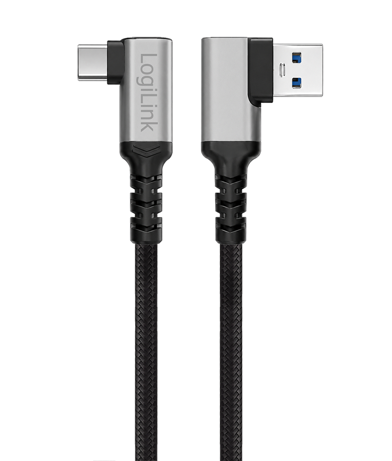 Kabel USB 3.2 Gen 1 USB-A–USB-C, kątowy, 1,5 m — 2