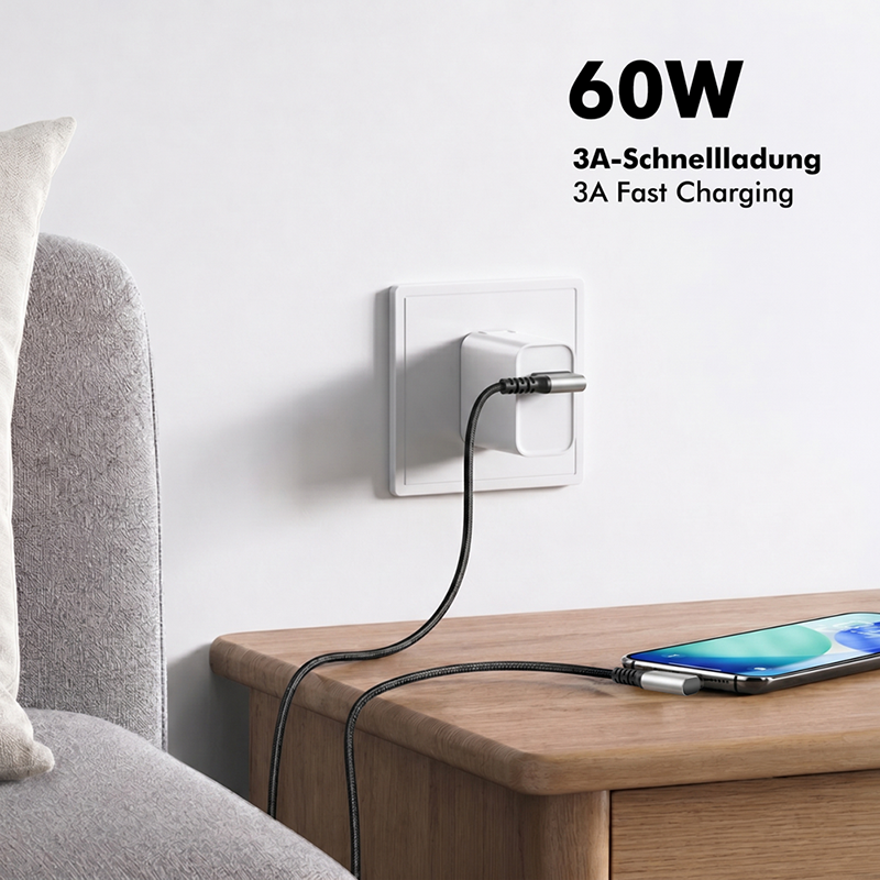 Kabel USB 3.2 Gen 1 USB-A–USB-C, kątowy, 1,5 m — 3