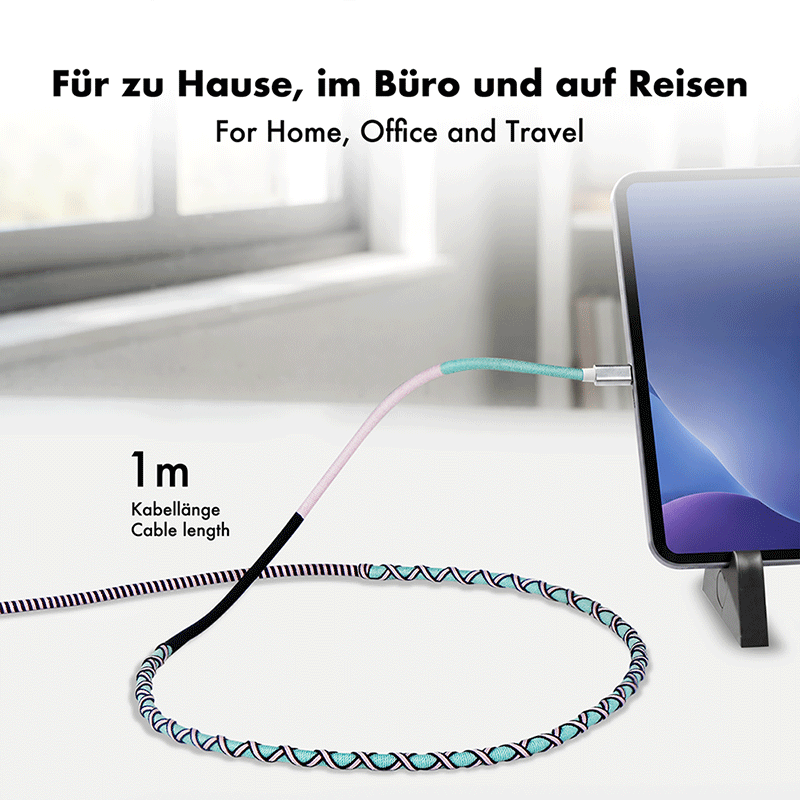 Kabel USB 2.0 USB-C–USB-C, 60 W, 1 m — 5