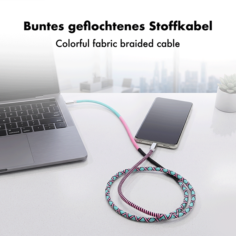 Kabel USB 2.0 USB-C–USB-C, 60 W, 1 m — 3