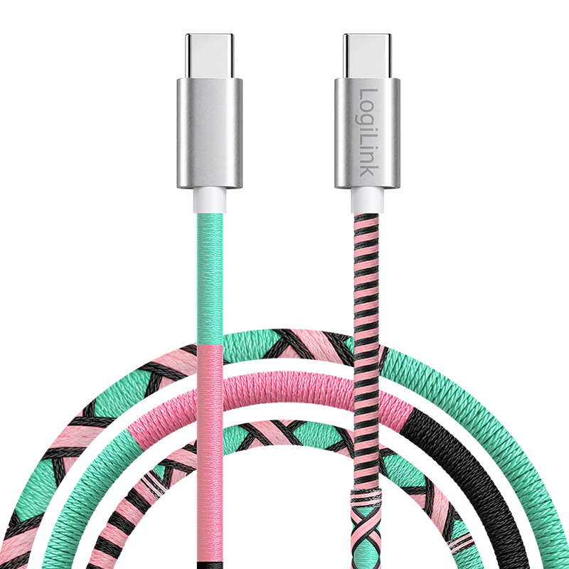 Kabel USB 2.0 USB-C–USB-C, 60 W, 1 m — 2