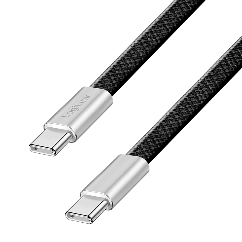 Magnetyczny płaski kabel USB 2.0 USB-C do USB-C, 100 W, 2 m — 2