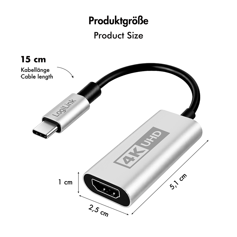 Adapter USB-C do HDMI-A, Ultra HD 4K/60 Hz — 7