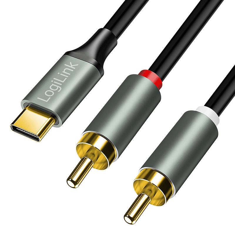Kabel audio USB-C do 2× RCA, stereo, 1 m — 1