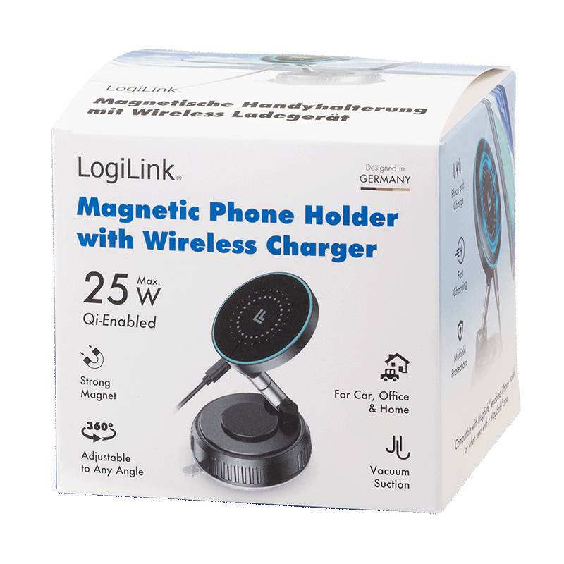 Magnetic smartphone mount with 25 W wireless charging — 9