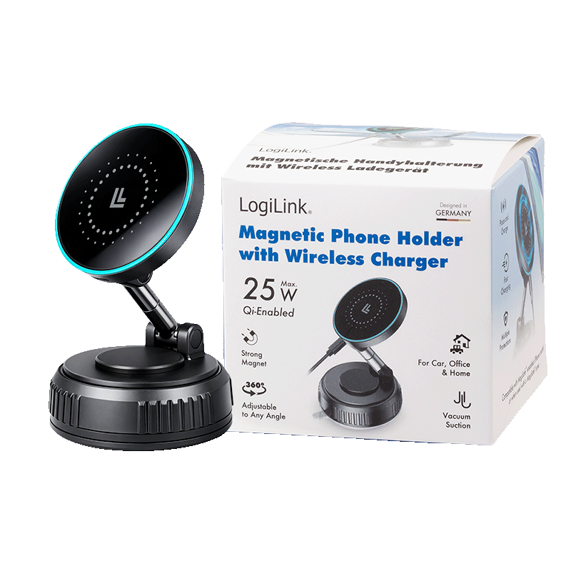 Magnetic smartphone mount with 25 W wireless charging — 10