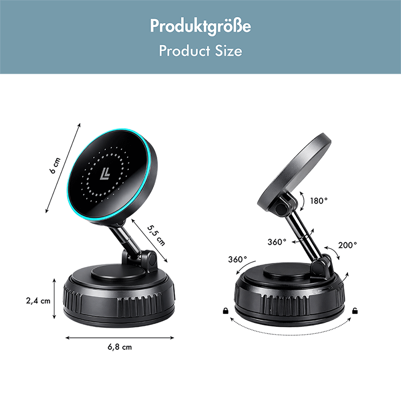 Magnetic smartphone mount with 25 W wireless charging — 7