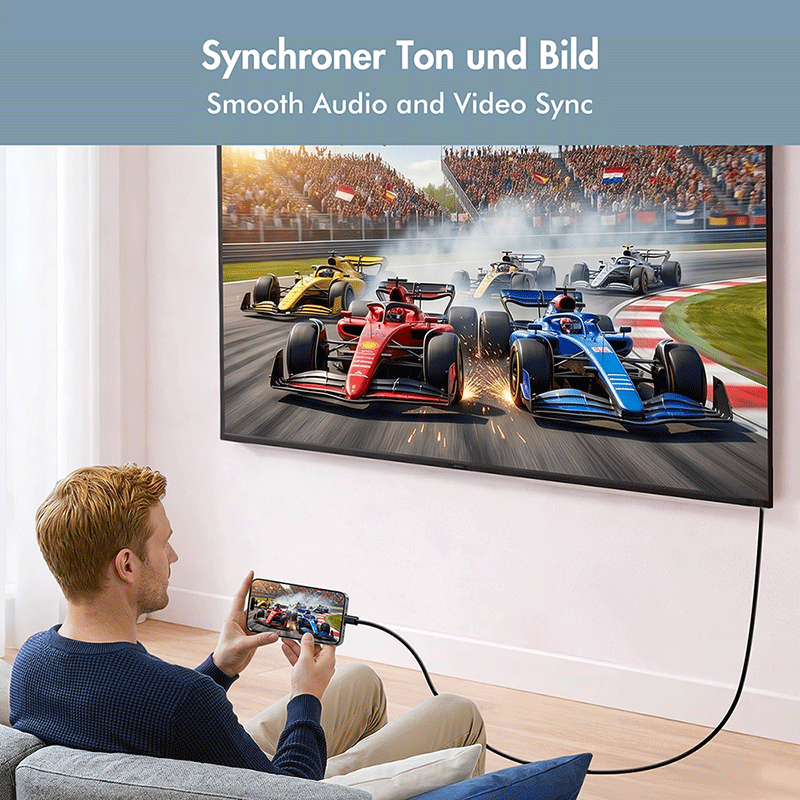 Przewód USB-C do HDMI-A, UHD 4K/30 Hz, 2 m — 4