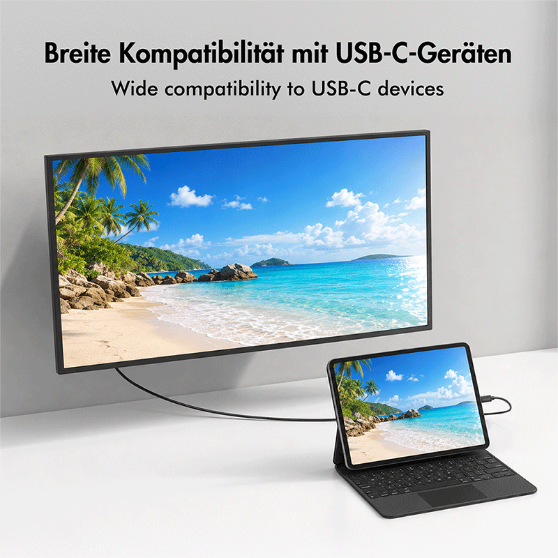 Kabel USB-C do DVI-D, 1080p/60 Hz, czarny, 3 m — 5