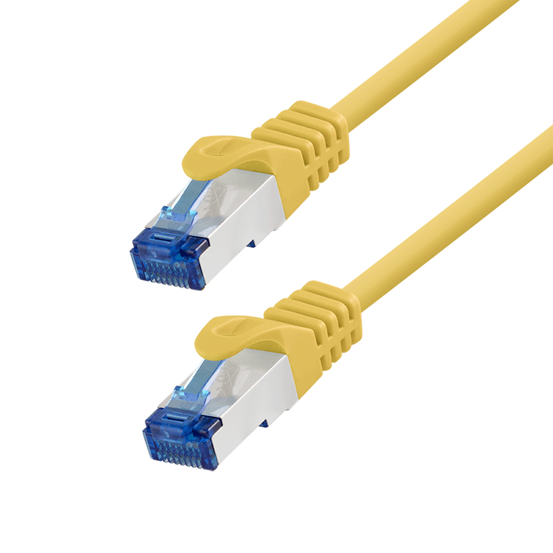 Ultraflex Cat.6A S/FTP patch cable, yellow, 2 m — 1