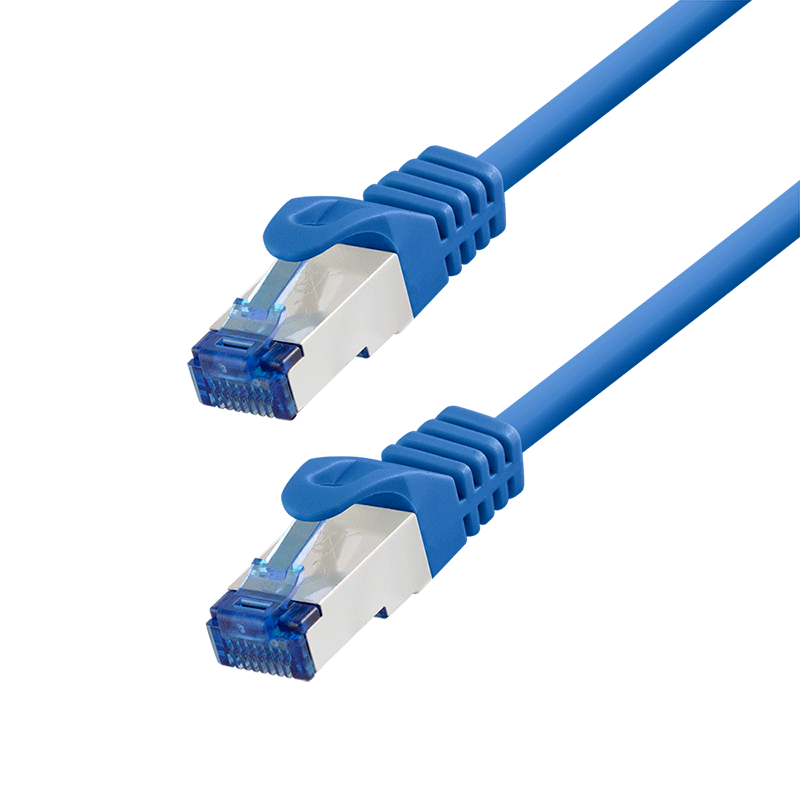 Ultraflex Cat.6A S/FTP patch cable, blue, 15 m