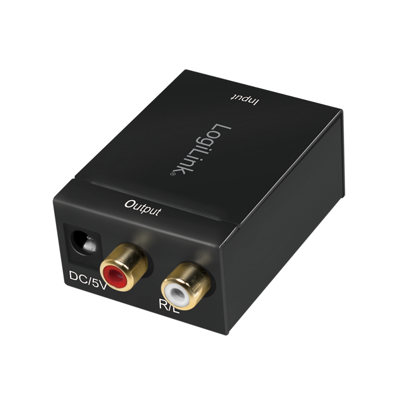 Digital Coaxial and Toslink to analog L/R audio converter