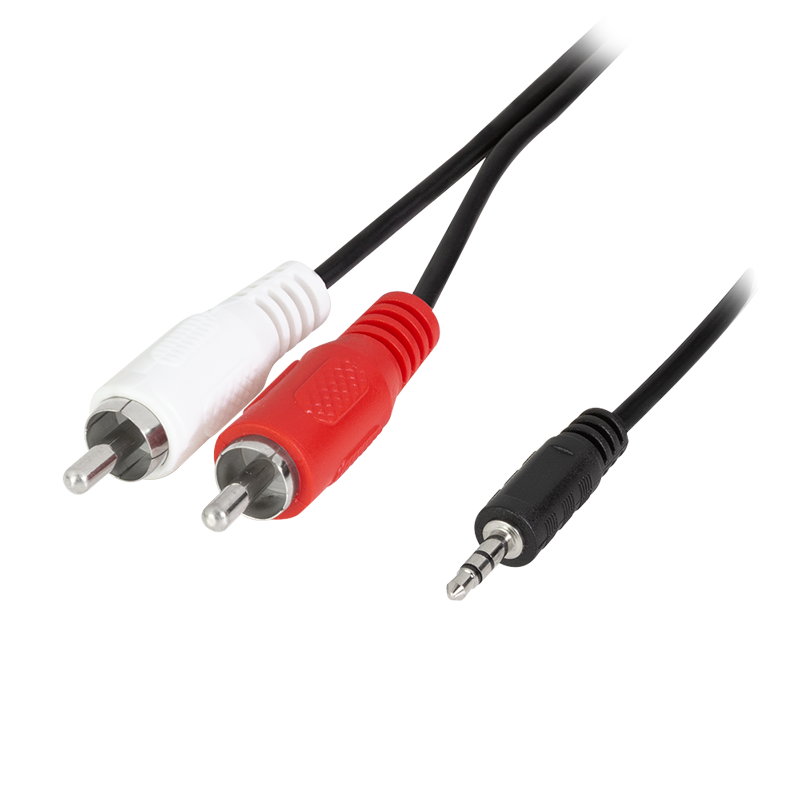 Kabel audio stereo 3,5 mm jack do 2 × RCA, 5 m — 1