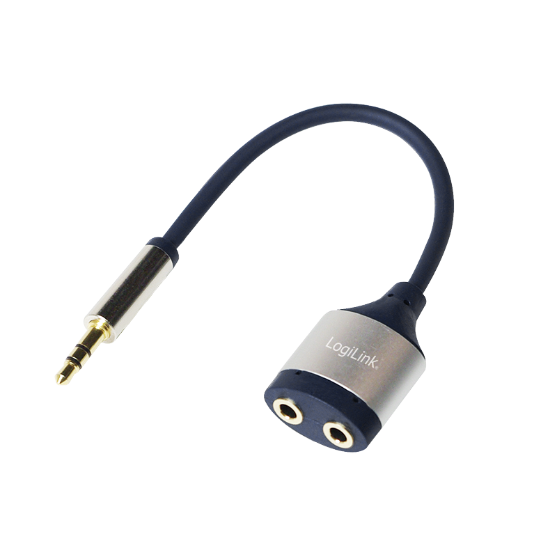 Kabel audio rozdzielający 3,5 mm do 2 × 3,5 mm, 0,18 m