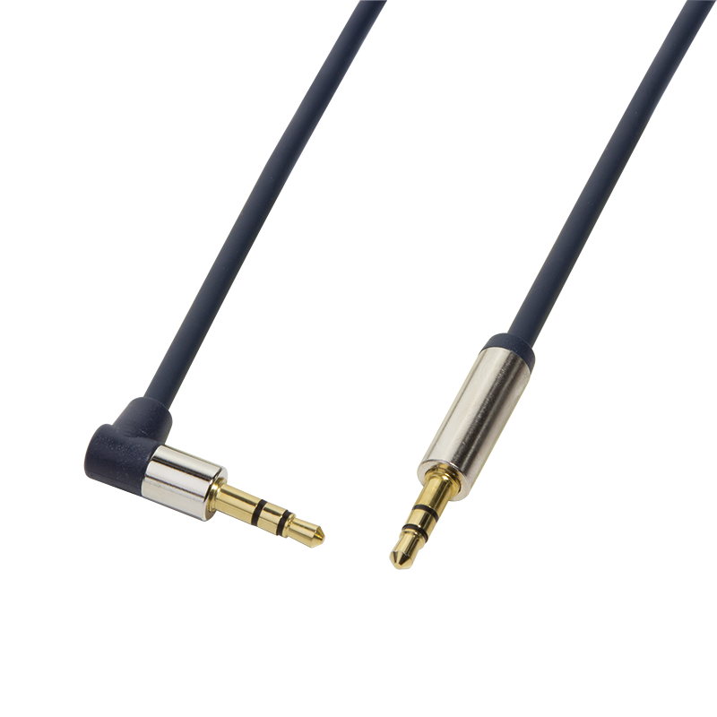 Kabel audio 3,5 mm stereo jack, 0,5 m, niebieski — 1