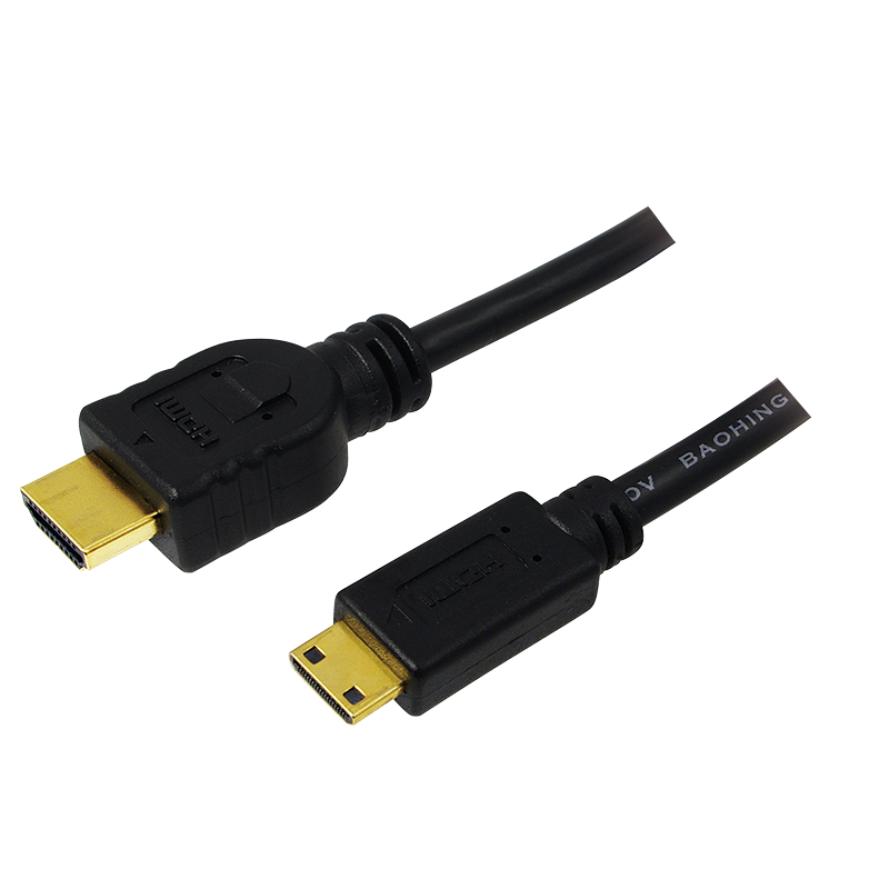 Mini-C to HDMI-A cable, 4K/30 Hz, black, 2 m