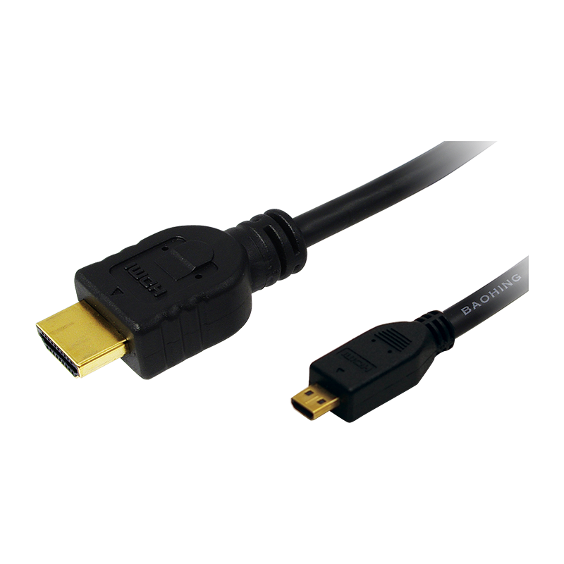 Micro-D to HDMI-A cable, 4K/30 Hz, 1 m