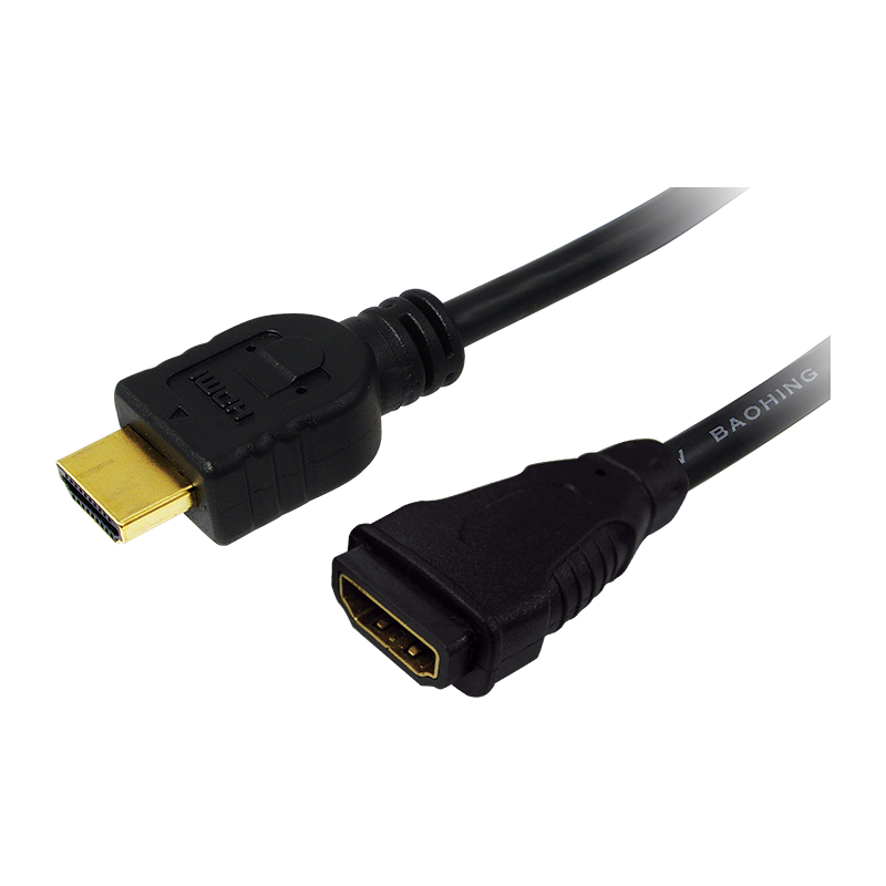 HDMI-A male to HDMI-A female cable, 4K/30 Hz, 5 m