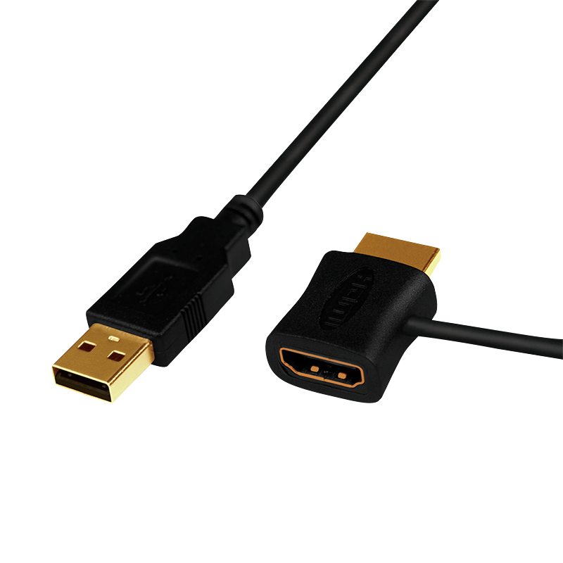 USB-A to HDMI-A HDMI power adapter, 0.5 m
