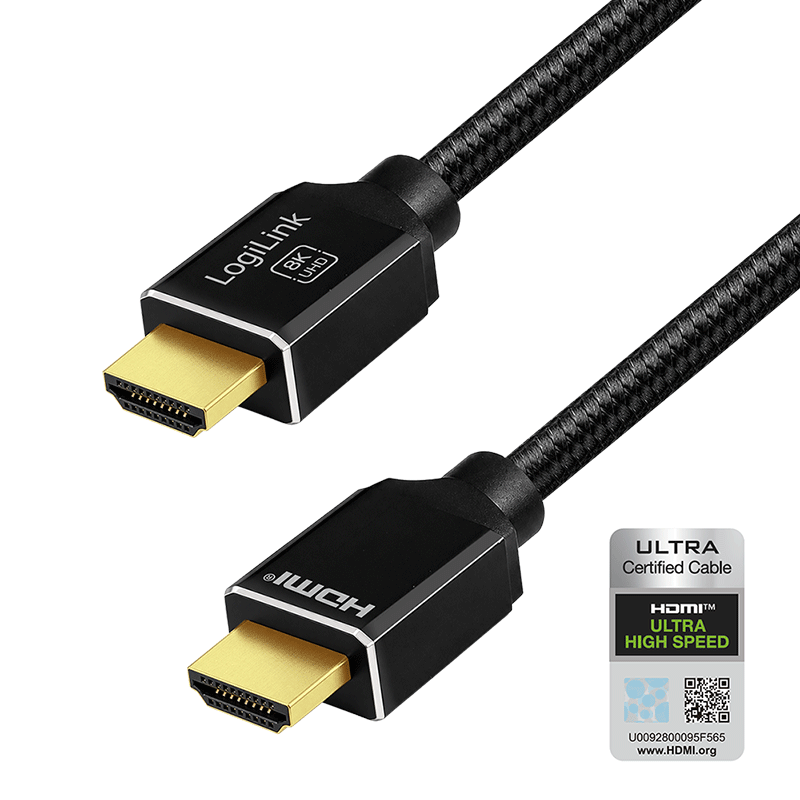 HDMI-A male to HDMI-A male 8K cable, 3 m