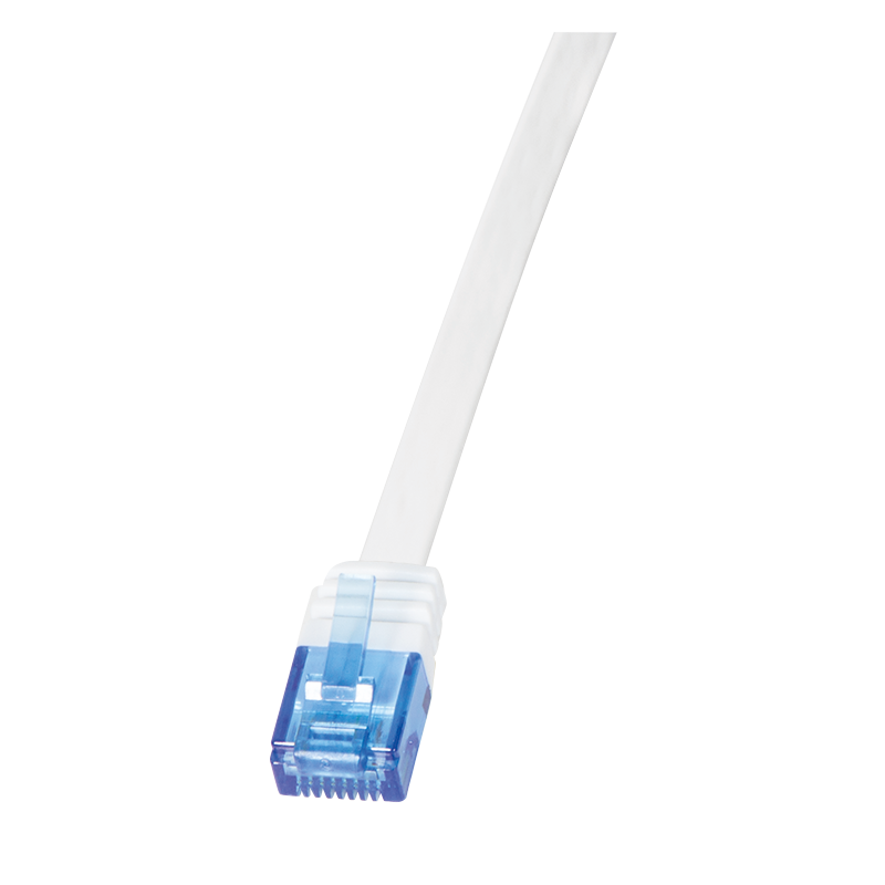 Płaski kabel krosowy SlimLine Cat.5e U/UTP, biały, 1 m