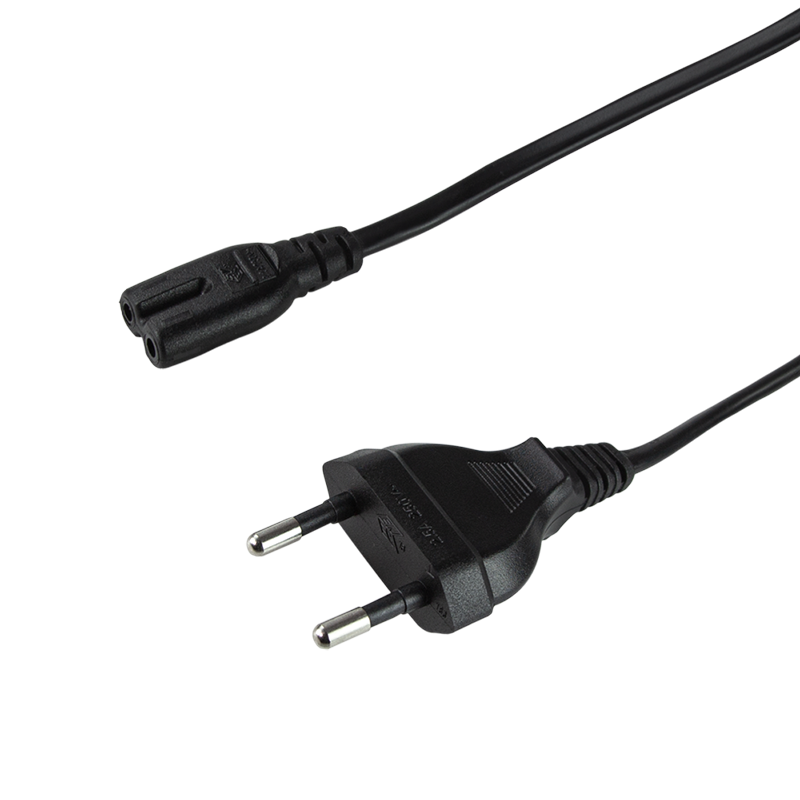 Kabel zasilający Europlug do IEC C7, czarny, 1,8 m — 1