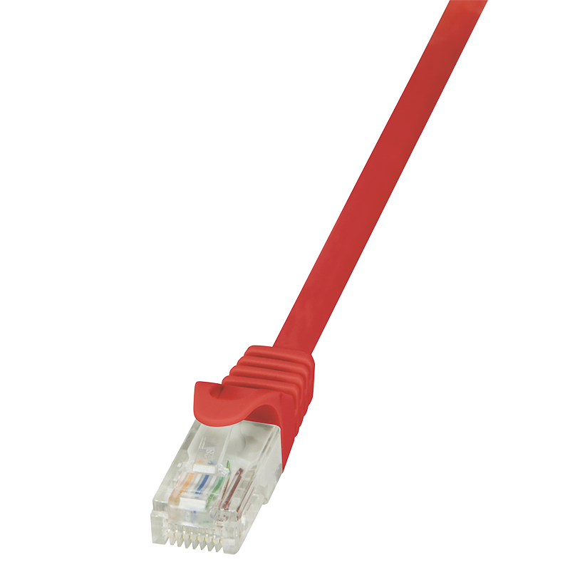 Kabel krosowy Cat.5e U/UTP, czerwony, 2 m