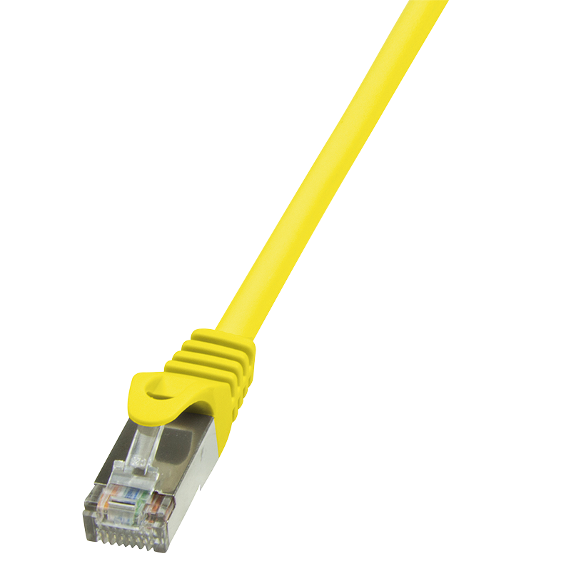 Shielded Cat.5e F/UTP patch cable, yellow, 2 m — 1