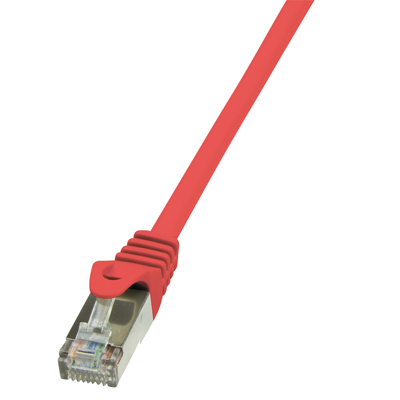 Ekranowany kabel krosowy Cat.5e F/UTP, czerwony, 7,5 m