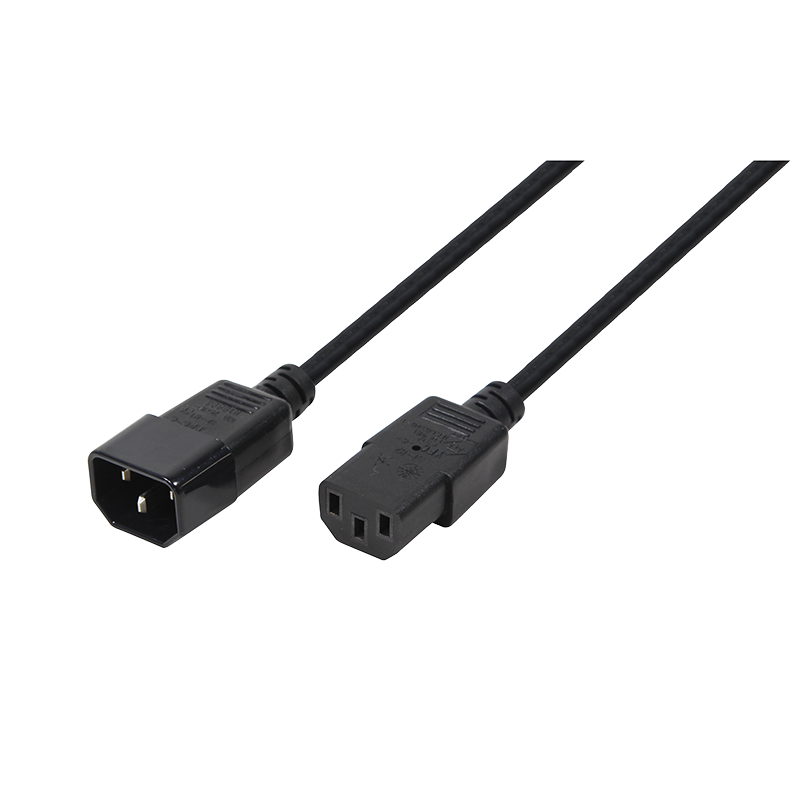 IEC C14 to IEC C13 power extension cable, black, 3 m