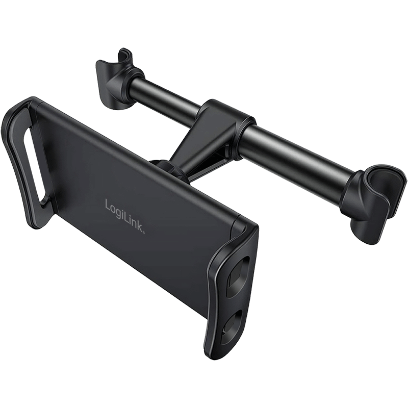 Headrest mount for smartphones and tablets, 4.7–12.9 in, black