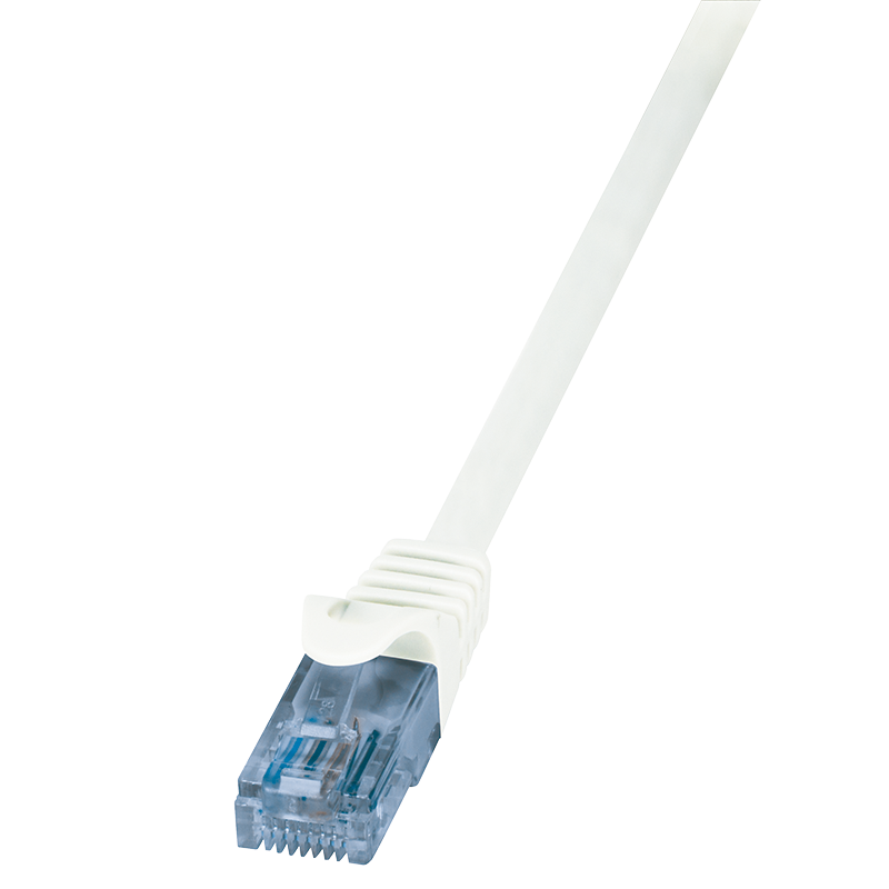 Econline Cat.6A U/UTP patch cable, white, 0.5 m